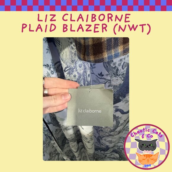 Liz Claiborne Plaid Blazer - Picture 5 of 5